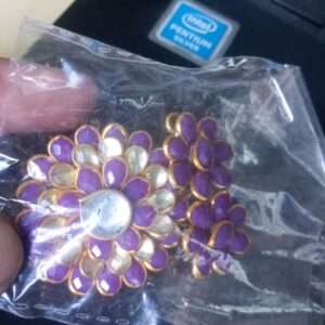 Pachi set - pendant and earrings purple