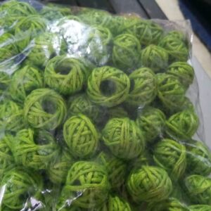 light green cotton thread beads