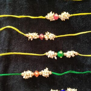 Stone bead rakhi with loreals
