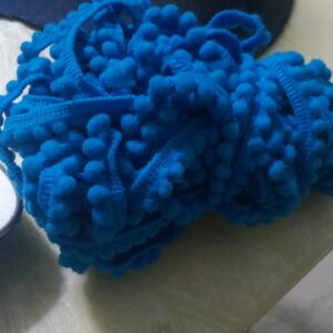 blue pompom lace