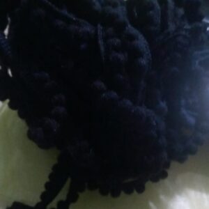 Black Pompom lace 1 meter