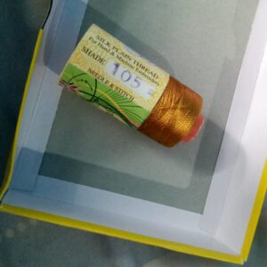 Dark Gold Silk Thread Spool Vardha brand 105 shade