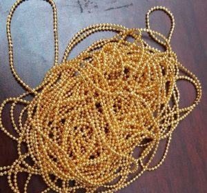 ball chain 0 size - gold