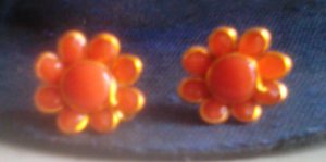 Orange colour Pachi Studs