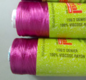 Pink shade silk thread