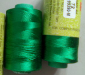 Green silk thread