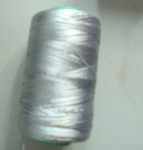 Silver silk thread