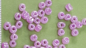 violet glass beads
