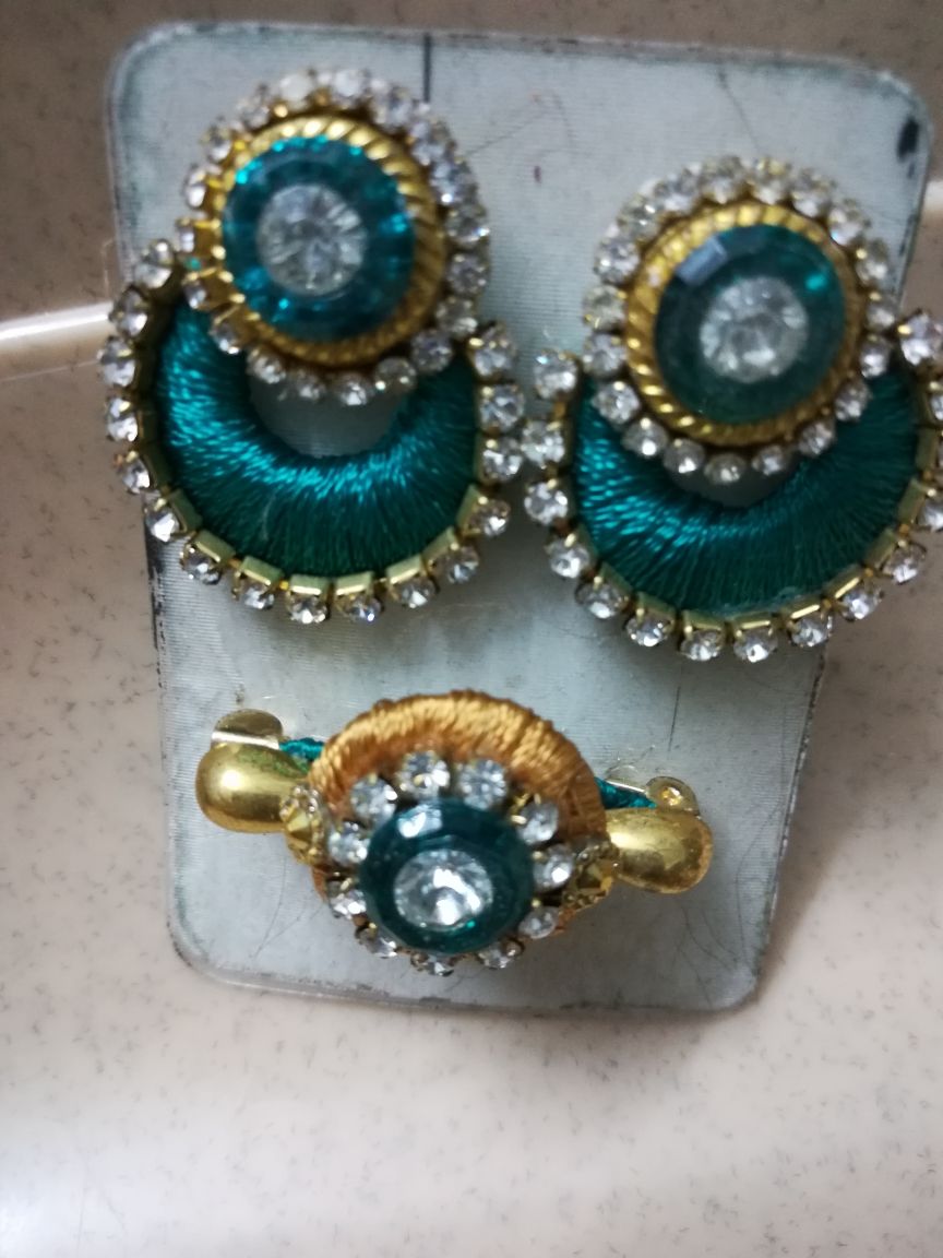 Silk thread earrings - Chandbali earrings | Fashionista jewelry, Silk  thread earrings designs, Silk thread earrings