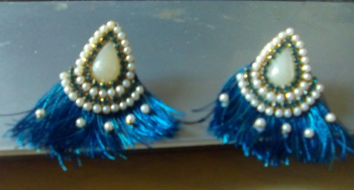 Earring 04 Jhumka Latest Design Silk Thread Big Stud Earrings Silk Dori Stud  Earring