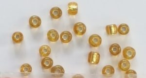 gold glass beads