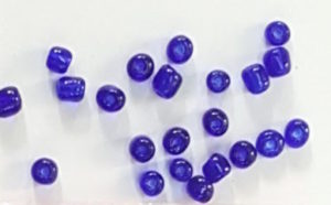 Dark blue glass beads