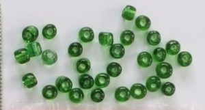 green colour glass beads