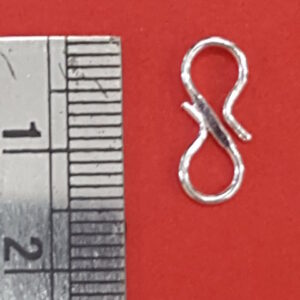 Silver S shape hook for necklace ends 10 pcs