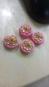 Meena Stones round pink