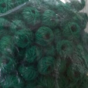 Dark green cotton thread beads