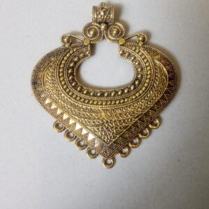 Antique gold pendant - heart shape