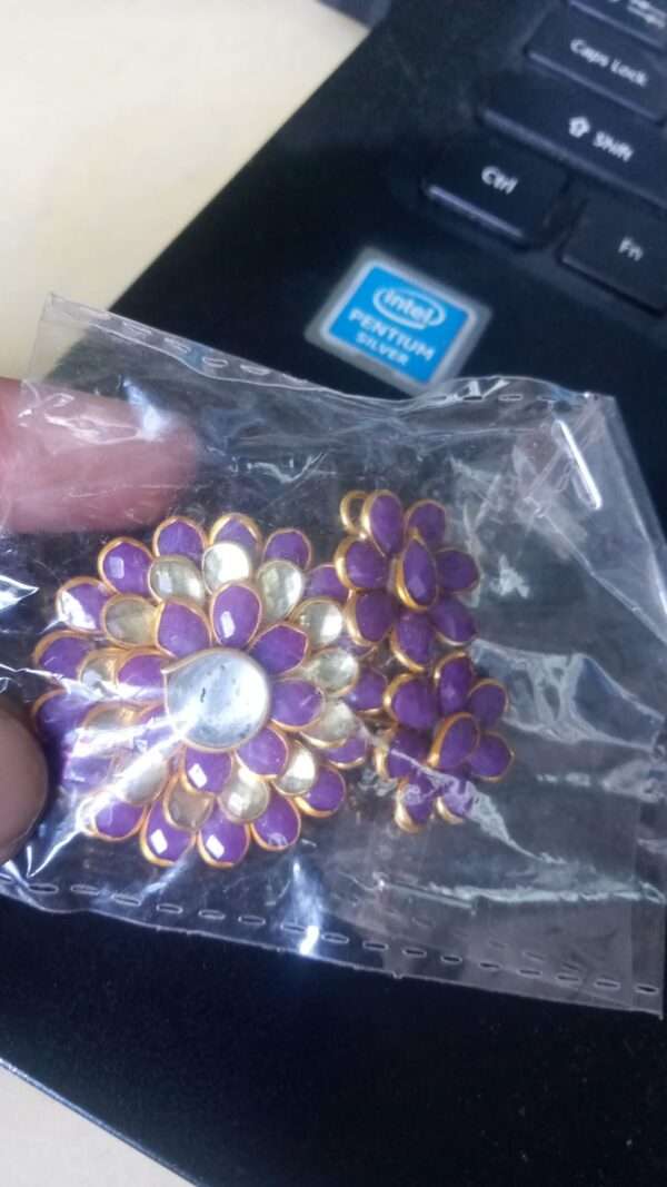 Pachi set - pendant and earrings purple