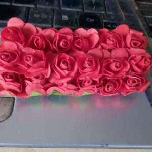 Paper rose flowers – red 1 dozen