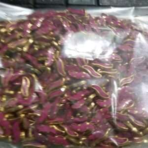 Framed kundans s shape 11mm pink - 10 grams