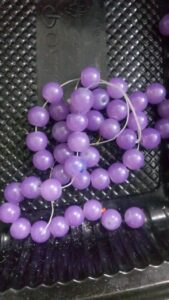 Glass beads 8mm - light violet
