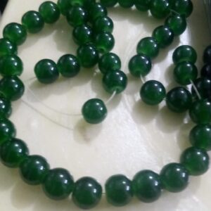 Glass beads 8mm - dark green