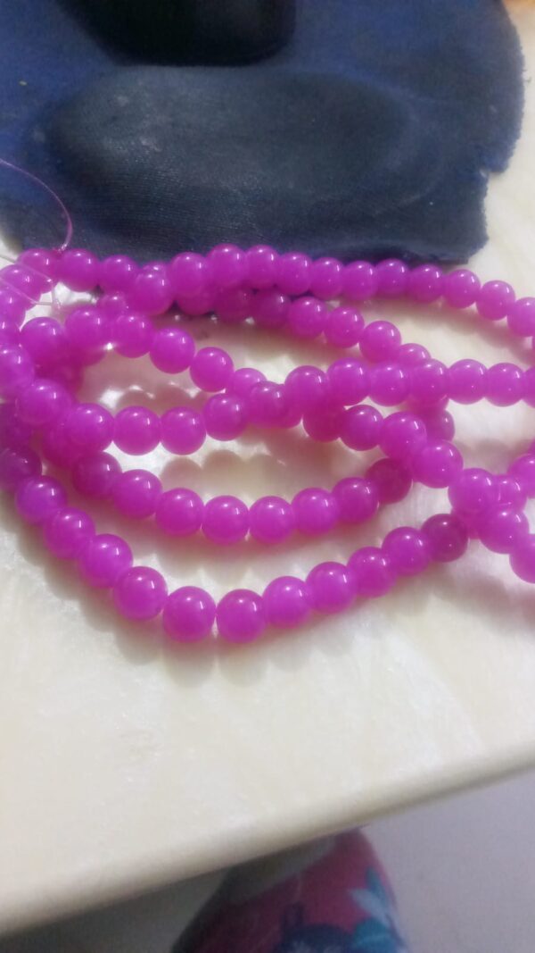 Glass beads 8mm - pink 25 beads