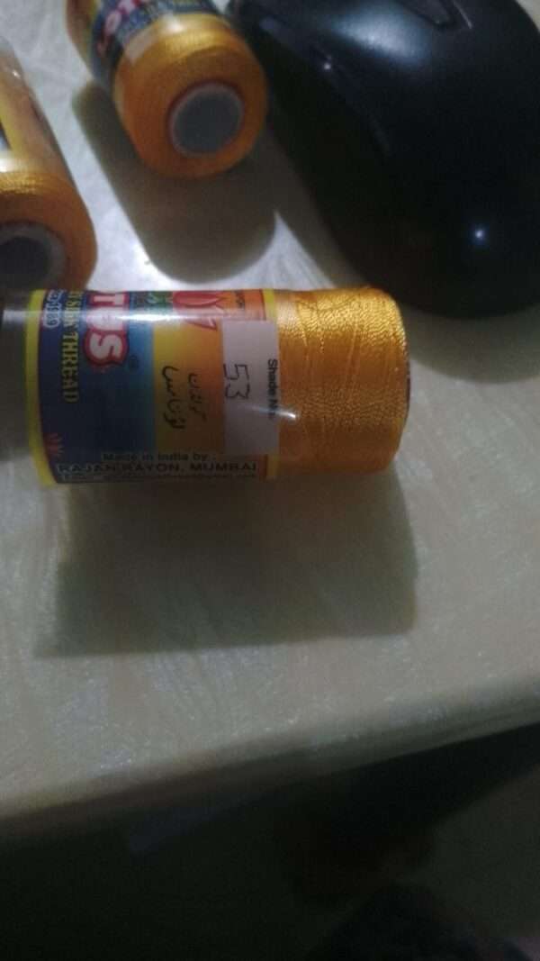 Yellow silk thread code 53 Lotus brand
