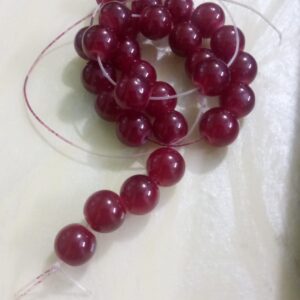 Dark red glass beads 8mm - 25 beads