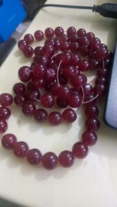 Glass beads 10mm - maroon 25 beads