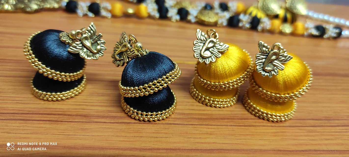 Buy Fashion Jewellery Embroidery Mirror Jhumka Earrings Big Size Golden  Oxidized Stylish Fancy Jhumki/Jhumka Earrings For Women and Girls Online In  India At Discounted Prices