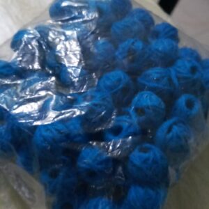 blue cotton thread beads
