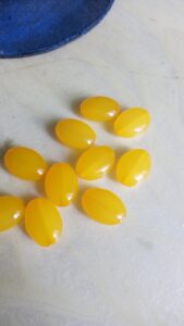 yellow chemical beads