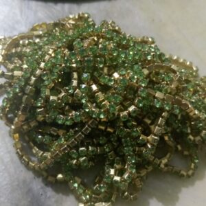 light green stone chain