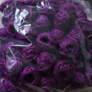 violet cotton thread beads