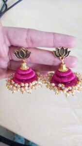 silk thread earrings