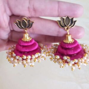 silk thread earrings