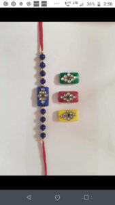 Meena beads rakhi