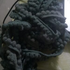 Grey pompom lace 1 meter