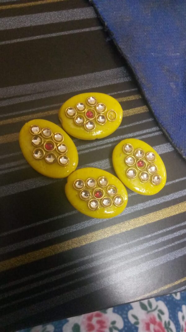 Meena beads yellow