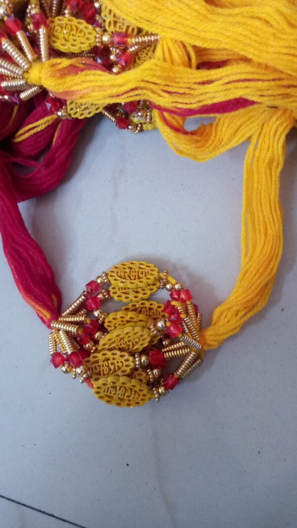 Red and yellow thread mere bhaya rakhi