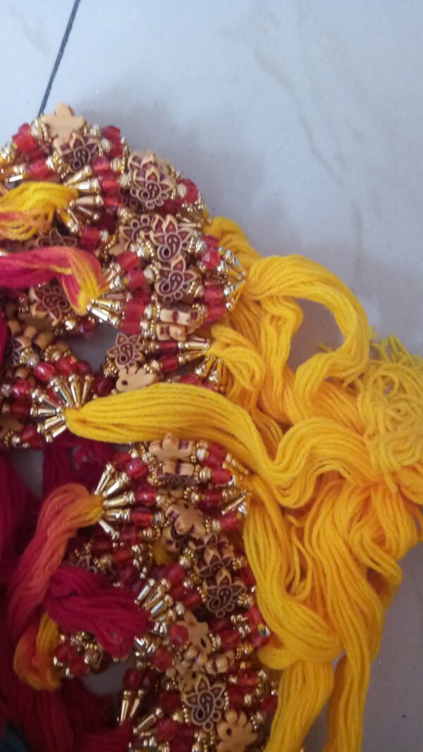 Red and Yellow ganesha rakhi