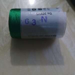Silk Thread green colour spool code 63N Double bell