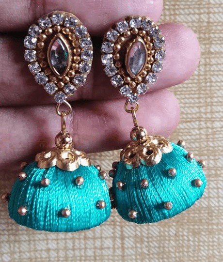 Beautiful Silk thread earring - Maruti Creations - 2281978