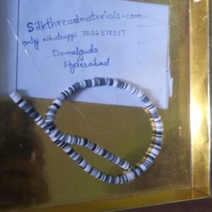 Black & white fimo beads string