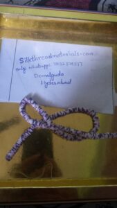 Purple shade fimo beads string