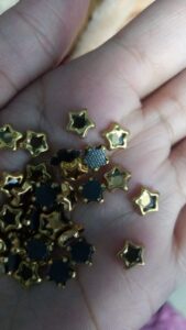 star shape gold kundans 