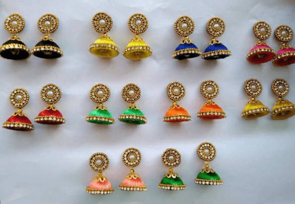Pin by Pradnya kishor on p | Silk thread earrings, Thread earrings, Earrings