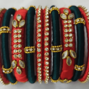 red black thread bangles