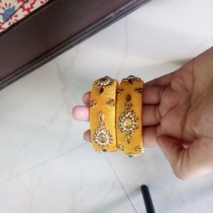 Gold silk thread bangles